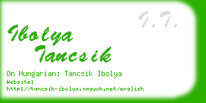 ibolya tancsik business card